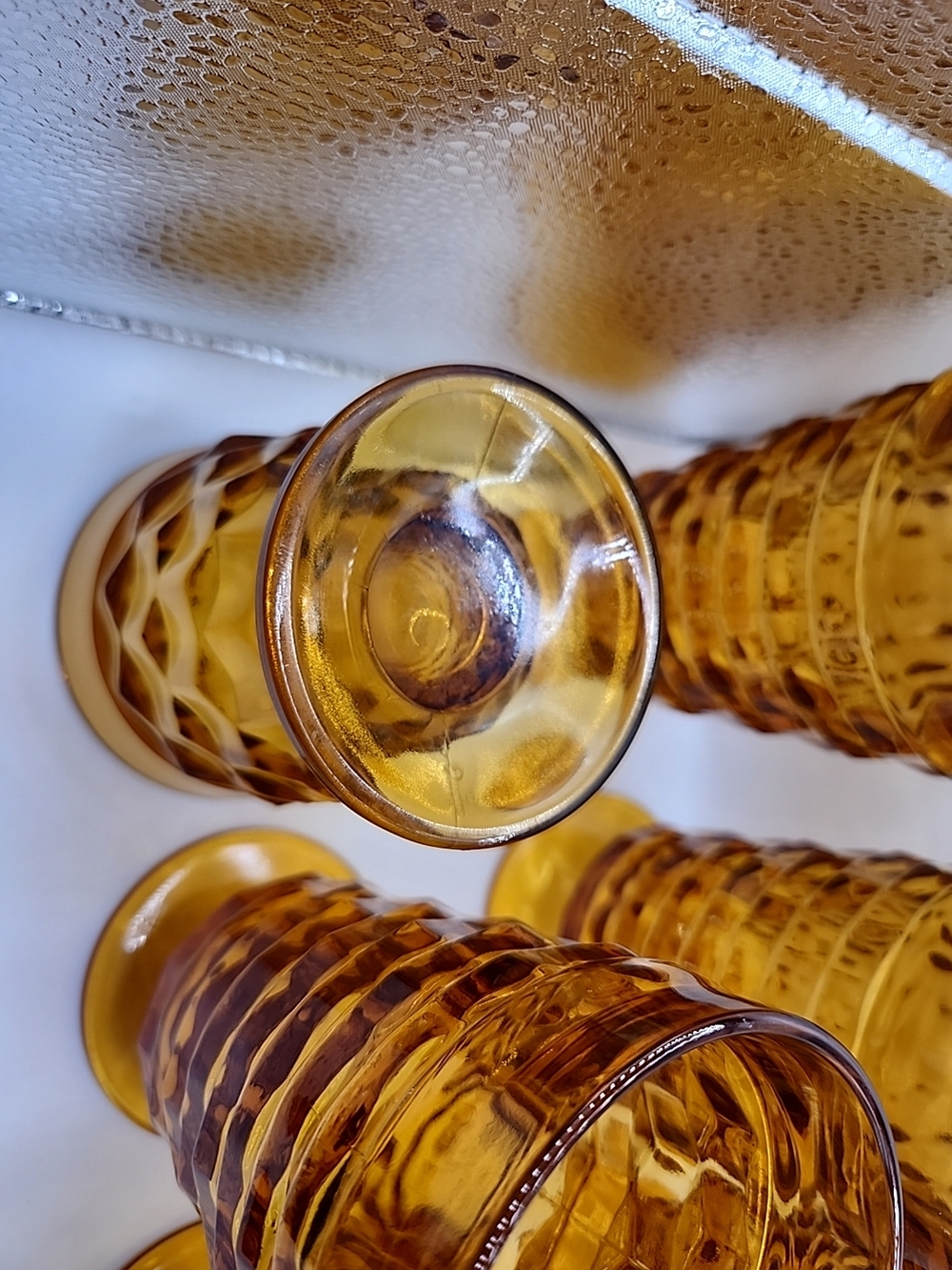 Amber Textured Glass Tumbler - Set of 6 - Picture 8 of 8